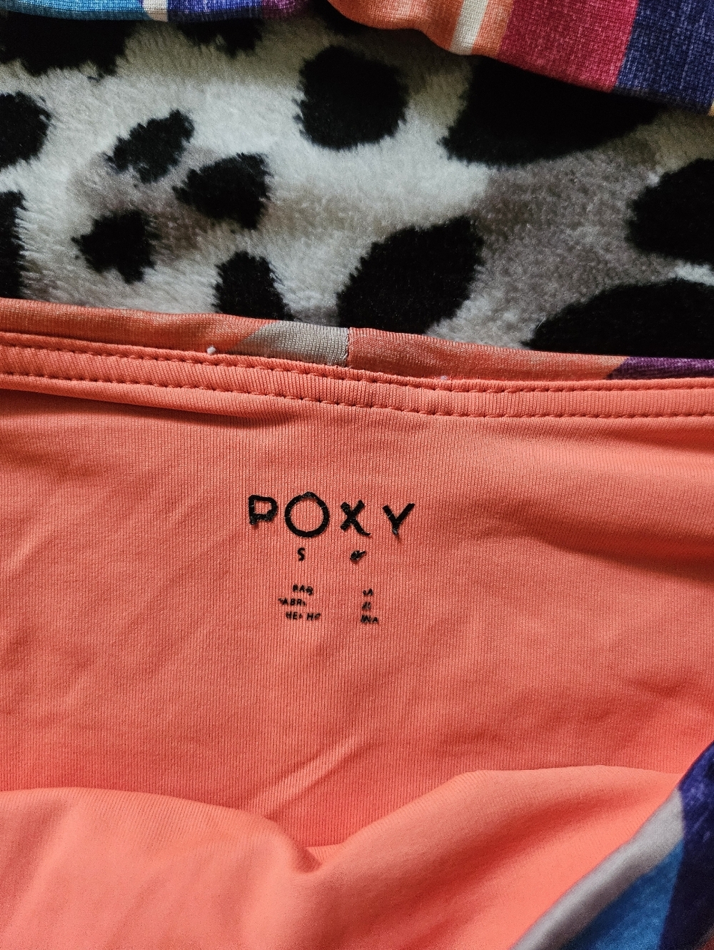 Y2K Roxy Colorful Vintage Triangle Bikini 2 pc 2000s Women's size Small Swim - Picture 5 of 10